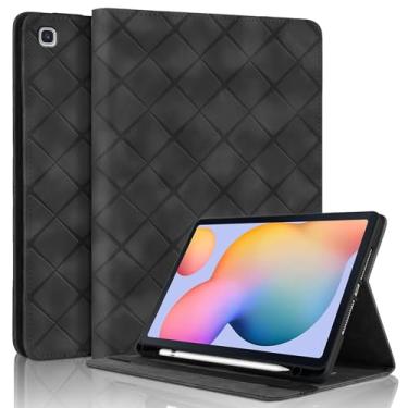Imagem de Rosbtib Capa para Samsung Galaxy Tab S6 Lite 10,4 polegadas com suporte para lápis, suporte de couro PU com vários ângulos de visualização compatível com Samsung Galaxy Tab S6 Lite 2024/2022/2020 -