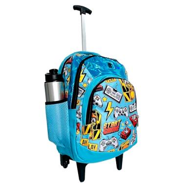 Imagem de Mochila De Rodinhas Masculina Escolar Games Espaçosa