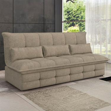 Imagem de Sofá-Cama 2 Lugares Luizzi Monalisa Revestido em Tecido Boucle - 207cm de Largura 