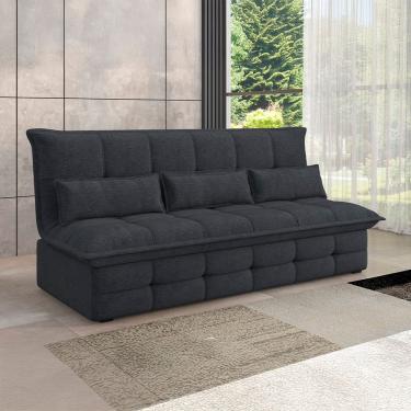 Imagem de Sofá-Cama 2 Lugares Luizzi Monalisa Revestido em Tecido Boucle - 207cm de Largura 
