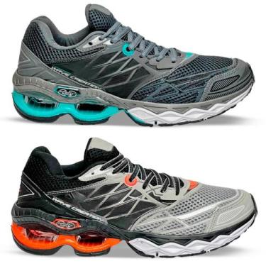 Imagem de Kit 2 Pares Tenis Masculino Esportivo Wave Orks Academia Corrida Confo