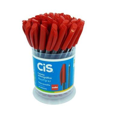 Imagem de Caneta Esferográfica Neotip Cis Azul 0.7 Mm 50 Unidades, Vermelho