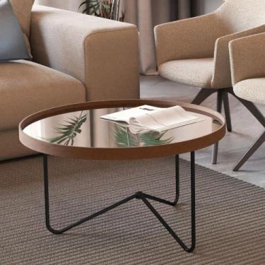 Imagem de Mesa Centro De Sala Pensilvania Castanho Preto - Mais de Casa