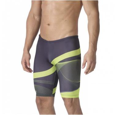 Imagem de Bermuda de natação tech wave verde fluor kauna swim, GG