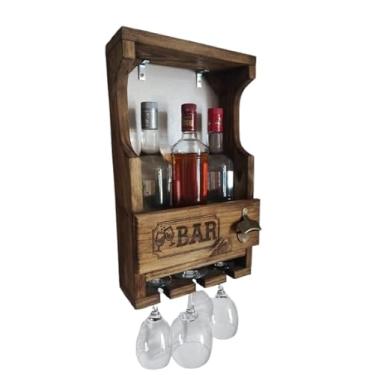 Imagem de Adega Bar de parede em madeira maciça tamanho 29x50 rústico