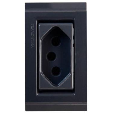 Imagem de Conjunto Para Móvel 1 Tomada 2p+t 20 A Tramontina Liz Grafite Tramonti