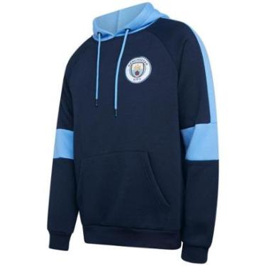 Imagem de Blusa Moletom Manchester City Azul Marinho Masculino-Masculino
