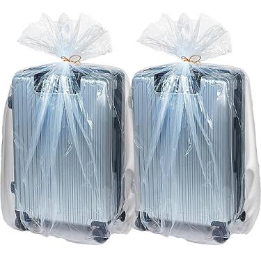 Imagem de Fainne Pacote com 10 sacos de armazenamento de plástico transparente extragrandes 130 x 167 cm, 9,94 mm, gigante, gigante, sacos de armazenamento de plástico planos para embalagem de roupas, mala,
