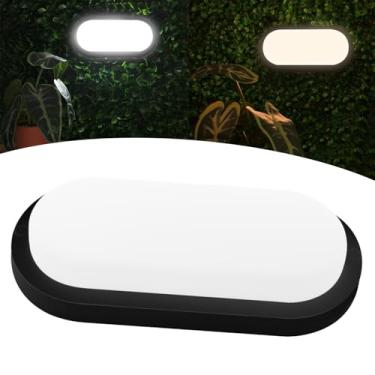 Imagem de Luminária Arandela Tartaruga Preto 20w Externa Parede Teto (Branco Frio)