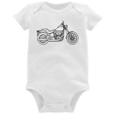 Imagem de Body Bebê Moto Custom - Foca na Moda, Branco, GG