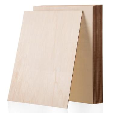 Imagem de MoDooris 24 Folhas De Tília Para Artesanato, Folhas De Compensado De 12 X 16 X 1/8 Polegadas, Placa De Madeira Inacabada De 3 Mm De Espessura Para Artesanato Faça Você Mesmo, Corte A Laser, Queima D