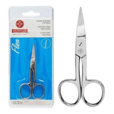 Imagem de Tesoura Para Unhas Ponta Curva Flex Inox Mundial BC-323