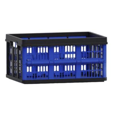 Imagem de Caixa Organizadora Barata Cesto Tampa Com 45 Litros - Geral, Azul