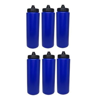 Imagem de Kit 6 Squeeze Tipo Gatorade 800ml Bico Automatico - Spec, Azul
