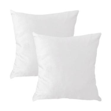 Imagem de Kit 2 Capas para Almofada em Veludo Liso 43x43 com Enchimento 50x50 Vá