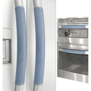 Imagem de Capas de maçaneta de porta de geladeira, 4 peças, capas de maçaneta de eletrodomésticos de desempenho, capas de maçaneta de geladeira antiderrapantes, mantenha sua cozinha limpa, protetores de