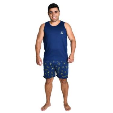 Imagem de Pijama Camiseta Masculino Verão Noite Fresquinho Regata - Pijamas Prik