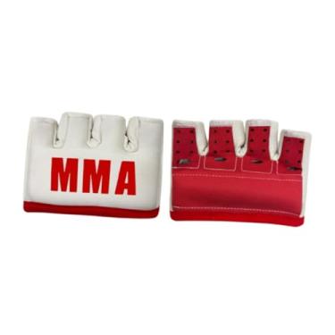 Imagem de kowaku MMA luvas de boxe lutando luvas de presente suor de suor Sport Sport Mittens Protection Gear para kickboxing Taekwondo Sanda Muay Thai Thai, Branco