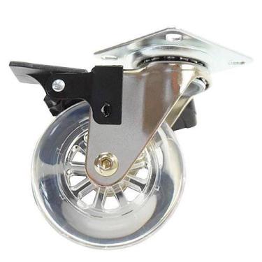 Imagem de Rodízio Soprano Giratório Silicone com Freio 4" 100mm 65kg