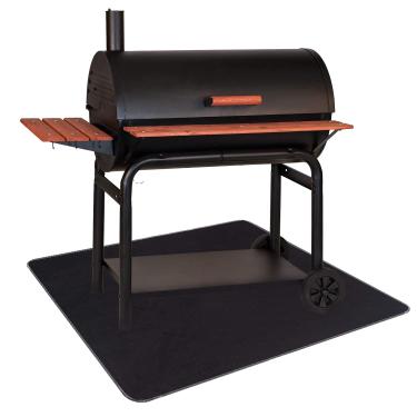 Imagem de Tapete para churrasco Uterstyle, à prova de fogo, resistente ao calor, a gás ou grelha elétrica, tapete protetor para chão, tapete para quintal, deck externo, pátio, acampamento, lareira, cobertor 88,9 x 88,9 cm