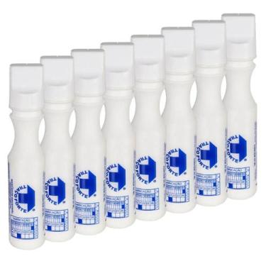 Imagem de Marcador Industrial 3Mm 60Ml Lwb0700 Kit 8 Peças - TRAÇO FORTE, Branco