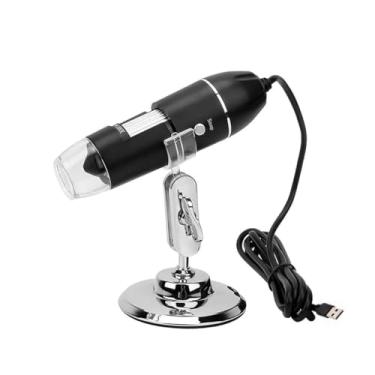 Imagem de Microscópio Digital Profissional Com Cabo USB E Zoom Em HD 1600x - Portátil Ajustável Ampliação Completo Para Trabalho Computador Celular Note Biológico Exploração Analise Cientista Mini Bolso Ótico