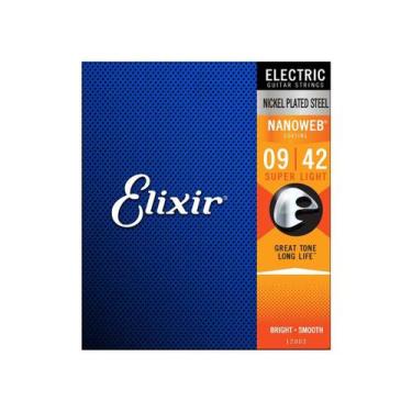 Imagem de Encordoamento Guitarra Elixir Nanoweb 009 042 Super Light 12002