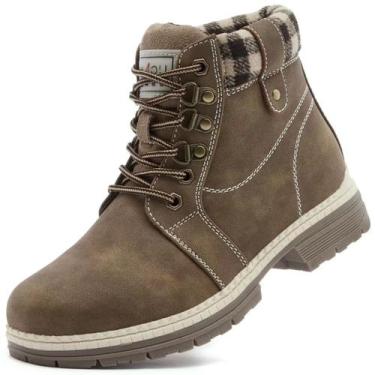 Imagem de Botas de caminhada ANJOUFEMME Work impermeáveis para mulheres - cáqui