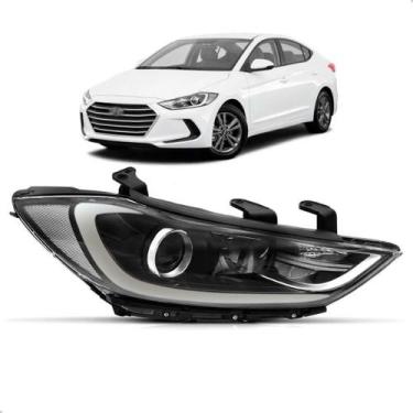 Imagem de Farol Elantra 2017 2018 Com Projetor Sem Led Com Motor  - TYC, Direito