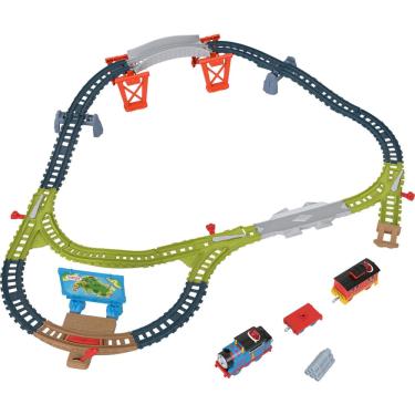 Imagem de Conjunto de trem de brinquedo Thomas & Friends Talking Thomas com carro de freio