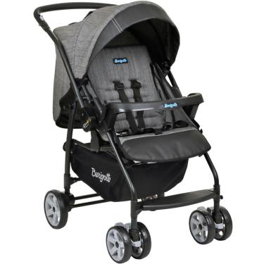 Imagem de Carrinho De Bebê Burigotto Rio K Reclinável Preto Mesclado