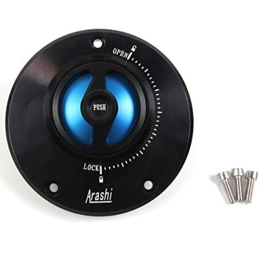 Imagem de Tampa de tanque de combustível sem chave CNC para Kawasaki Ninja 400R, Ninja 650R ER6F ER6N, Vulcan 650 S, Z125, Z650, Z750, Z750R, Z750S, Z800, Z900, Z1000, Z1000SX Ninja 1000 Tourer Blue