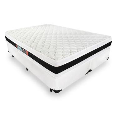Imagem de Cama Box Queen + Colchão De Espuma D45 - Castor - Black White Double Face - 158x198x62c...