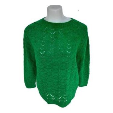 Imagem de Suéter Blusa De Frio Plus Size Tricot Premium Mousse Grossa-Feminino