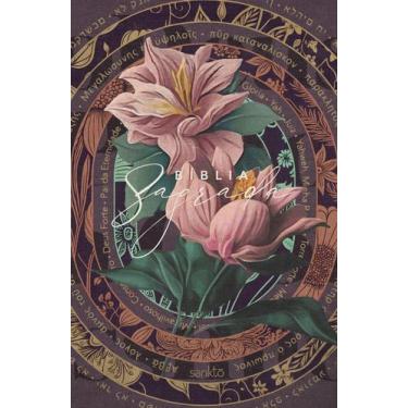 Imagem de Bíblia Sagrada NVT Capa Pop Flex Floral Nomes de Deus - Sankto