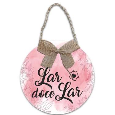 Imagem de Decoração Placa de Porta Guirlanda Frases Bem vindo Jesus Vive Lar Abe