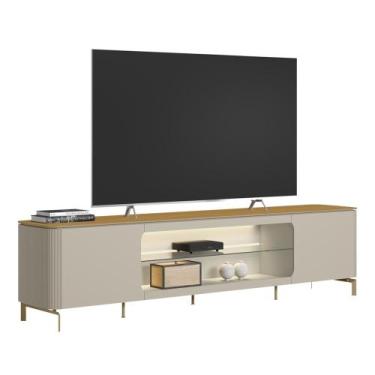 Imagem de Rack Bancada TV 85 Pol 239cm com LED Martan Tauari/Off Flex L06 - Mpoz