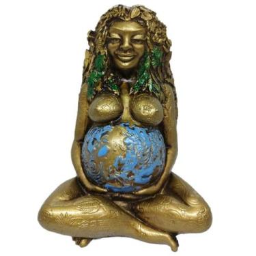 Imagem de Escultura Mãe Natureza Gaya 16cm em Resina - Lua Mística - 100% Origin