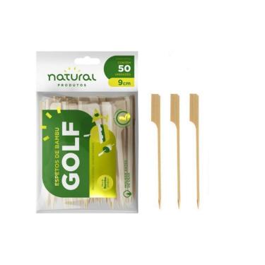 Imagem de Espeto Bambú Golf Petiscos Lanches 9 Cm - 250 Unidades