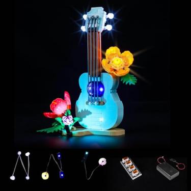 Imagem de VONADO LED Light Kit Compatible with LEGO-Tropical-Ukulele-31156-Creator 3 in 1, Creative Lighting Set Accessories Compatible with 31156 Flowers Guitar Lego Set (Lights Only, No Models)