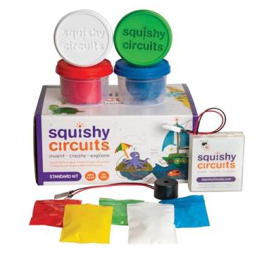 Imagem de Squishy Circuits Kit padrão - Explore circuitos elétricos com massa de brincar - Kits de ciência STEM para crianças de 8 a 12 anos - Divertido e educativo em casa, sala de aula, acampamento e muito
