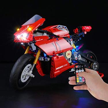 Imagem de Briksmax Led Lighting Kit for Ducati Panigale V4 R - Compatible with Lego 42107 Building Blocks Model- Not Include The Lego Set
