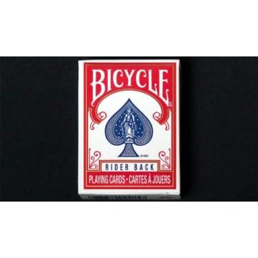 Imagem de Bicycle Baralho mini baralhos – Baralho único – (a cor pode variar) – Menor que o baralho tradicional, Vermelho/azul, 2 1/2" x 1 3/4" x 3/4"