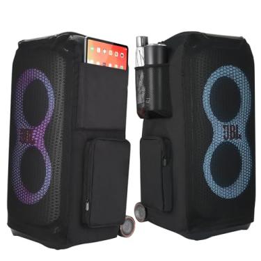 Imagem de Hzycwgone Capa protetora contra poeira e bolsa de viagem para JBL PartyBox Stage 320/Partybox 310 alto-falante portátil de festa (preto)