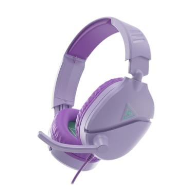 Imagem de Turtle Beach Fone de ouvido multiplataforma com fio Recon 70 Lavender para PS5, PS4, Xbox Series X ou S, Xbox One e Mobile com conexão com fio de 3,5 mm, microfone flip-to-mute, alto-falantes de 40 mm