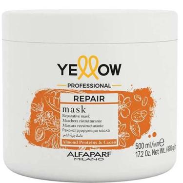 Imagem de Máscara Yellow Repair 500ml Alfaparf Hidrata e Restaura Cabelos Danifi
