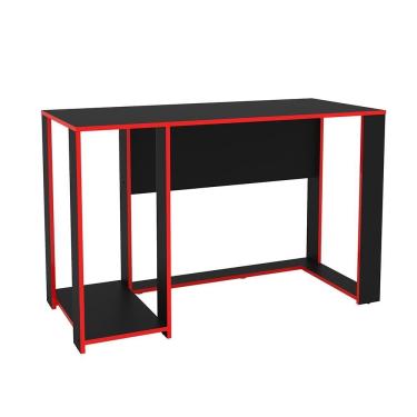 Imagem de Mesa Para Computador Gamer Politorno Singapura 1 Nicho Preto Com Vermelho