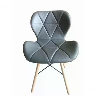 Imagem de Cadeira Eiffel Slim Com Pé De Madeira - Preto Preto