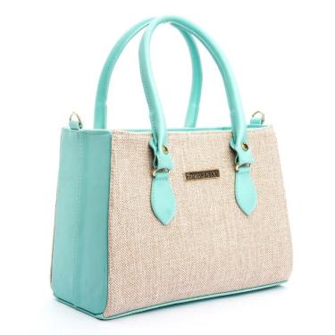 Imagem de Bolsa Feminina Fashion Média Transversal De Mão Azul