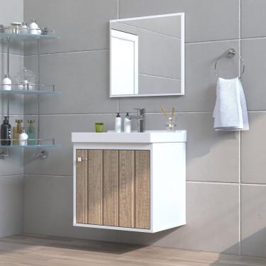 Imagem de Gabinete Para Banheiro Mdf 40Cm Com Cuba Veneto Riverzza Berlin